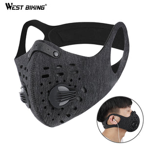 WEST BIKING N95 Dust-proof Cycling Mask With Filter Activated Carbon Bike Face Mask Outdoor Coronavirus Mask Bicycle Face Shield - virtualelectronicsstore.com