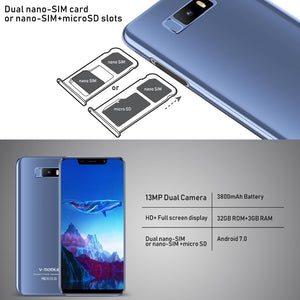 Note 9 Mobile Phone Android 7.0 5.84"19:9 Full Screen 3GB+32GB 13MP Camera Unlocked Quad Core celular Smartphone - virtualelectronicsstore.com