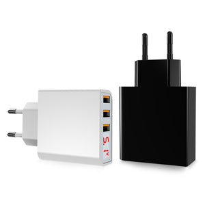 Smart 3.4A 3 Port USB Charger LED Display - virtualelectronicsstore.com