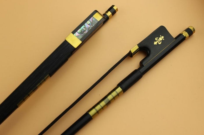 1 Pc New Pro Black 4 4 Full Size Carbon Fiber Cello Bow Ebony Frog Inlaid Copper