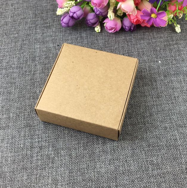 100pcs Gift Kraft Box Jewelry Boxes Blank Package Carry Case Cardboard Display