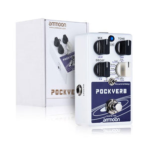 ammoon POCKVERB Reverb Delay Guitar Effect Pedal Reverb Effects 7 Delay Effects - virtualelectronicsstore.com