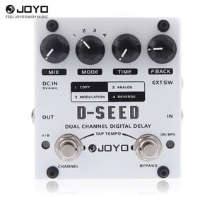 Joyo D-Seed Dual Channel Digital Delay Guitar Effect Pedal with Four Modes New - virtualelectronicsstore.com