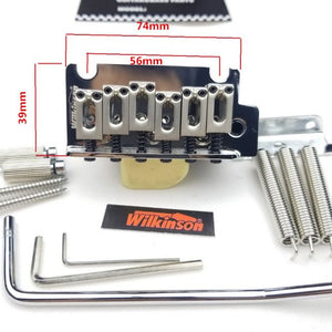 Wilkinson 2 Post Point Chrome Silver Double Swing Electric Guitar Tremolo System - virtualelectronicsstore.com