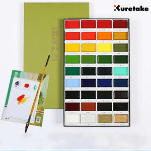 Kuretake Soluble Solid Watercolor Paint 36 Colors for Choose Pigment Art New - virtualelectronicsstore.com