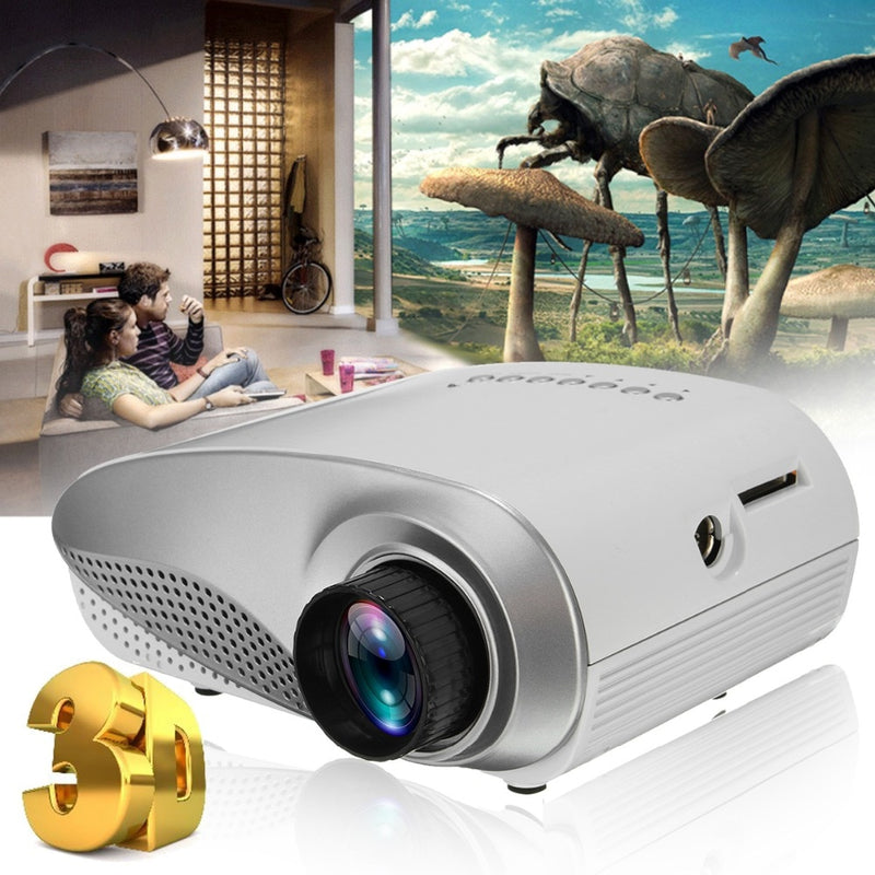 Mini Projector Full HD Portable 1080P 3D HD LED ...