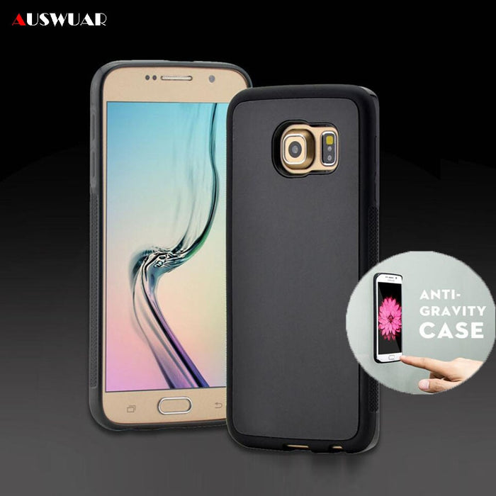 For Samsung Galaxy S7 S6 S8 S8 Plus Case Cover Antigravity Plastic Magical Anti Gravity Nano Suction Adsorbed Phone Case