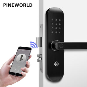 Biometric Fingerprint Lock, Security Intelligent Lock With WiFi APP Password RFID Unlock,Door Lock Electronic Hotels - virtualelectronicsstore.com