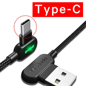 USB Type C 90 Fast Charging usb c cable Type-c Data Cord Android Charger usb-c Micro USB Cable For Samsung S8 S9 Note 8 - virtualelectronicsstore.com