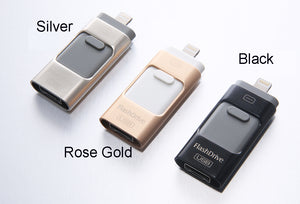USB Flash Drive For iPhone X/8/7/7 Plus/6/6s/5/SE/ipad OTG Pen Drive HD Memory Stick 8GB 16GB 32GB 64GB 128GB Pendrive usb 3.0 - virtualelectronicsstore.com