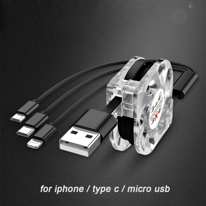 Multi USB Charging Cable 3 In 1 Type C Micro