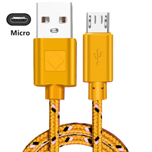 Braided Micro USB Cable Data Sync USB Charger Cable For Samsung HTC Huawei Xiaomi Android Phone Fast Charging Cables - virtualelectronicsstore.com