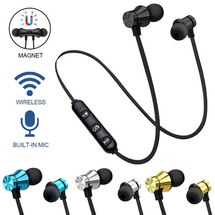 Earphone Wireless Bluetooth Headset Magnetic Earbuds Waterproof Sport With Mic For iPhone Sony Xiaomi Meizu Gaming Headset