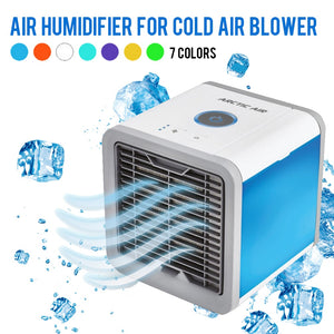 USB Mini Portable Air Conditioner Humidifier Purifier 7 Colors Light Desktop Air Cooling Fan Air Cooler Fan for Office Home - virtualelectronicsstore.com