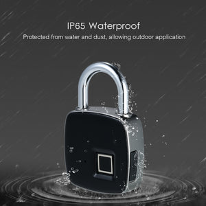 USB Rechargeable Smart Lock Keyless Fingerprint Lock IP65 Waterproof Anti-Theft Security Padlock Door Luggage Case Lock - virtualelectronicsstore.com