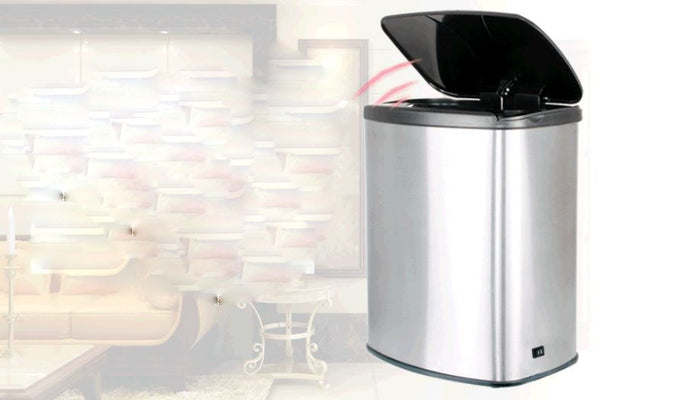 Office Sensor Dustbin Automatic Large Capacity Dustbin Trash Can Garbage Bin Waste Bin Ashcan Ash-bin Stainless steel