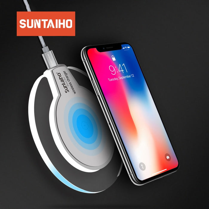 Qi Wireless Charger Suntaiho phone charger wireless Fast Charging Dock Cradle Charger for iphone XS MAX XR samsung xiaomi huawei
