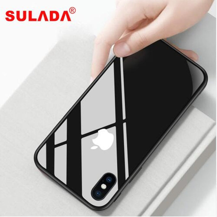 Luxury Nano Glass Phone Case For iPhone XR XS Max XS Metal Frame Back Cover For iPhone X 6 6s 7 8 Plus