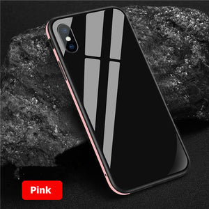 Luxury Nano Glass Phone Case For iPhone XR XS Max XS Metal Frame Back Cover For iPhone X 6 6s 7 8 Plus - virtualelectronicsstore.com
