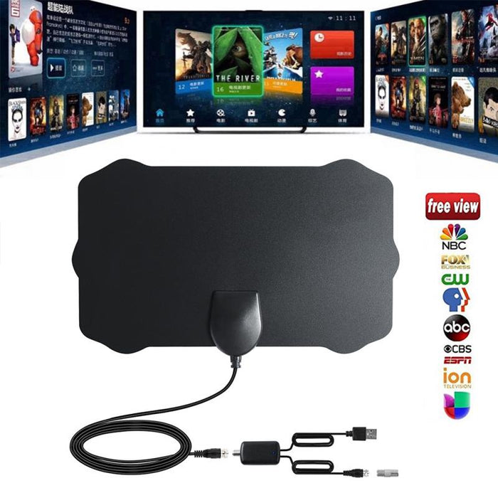 Home Indoor HDTV TV Antenna Free Channel Digital Amplifier 1080P 80 Miles High Definition Indoor Cable Tool